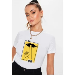 Tricou dama alb -  Don`t Speak